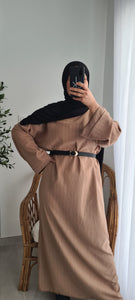 Robe légère TEXTURÉ-TAUPE