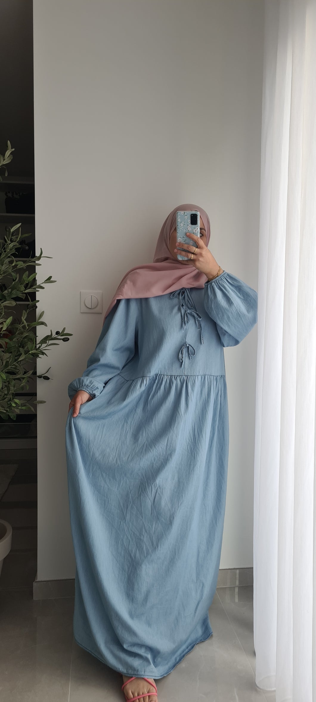 ROBE FLORA DENIM