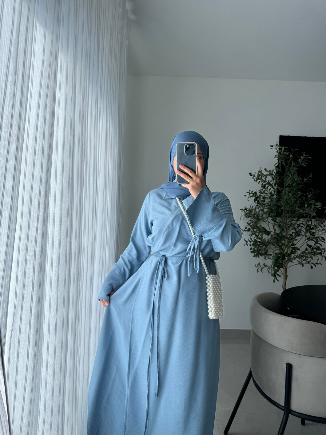 Robe croisée - Bleu