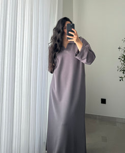 Robe polo longue - GRIS