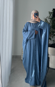 Abaya papillon-BLEU