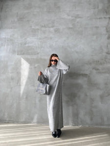 Robe en maille - GRIS