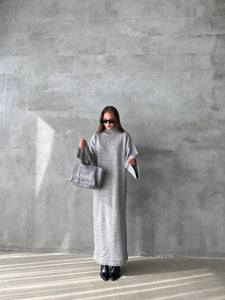 Robe en maille - GRIS