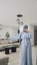 Charger l&#39;image dans la galerie, Abaya 3 pièces BLEU BÉBÉ
