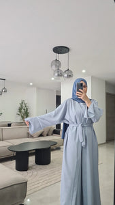 Abaya 3 pièces BLEU BÉBÉ