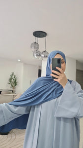 Abaya 3 pièces BLEU BÉBÉ