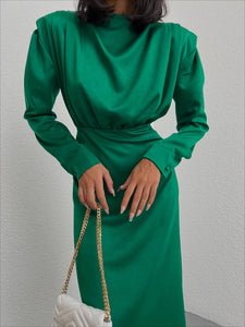 Robe mi Longue - Vert