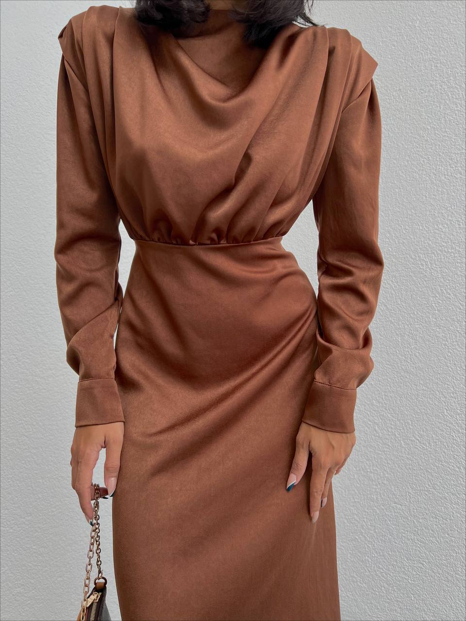 Robe mi Longue - Marron